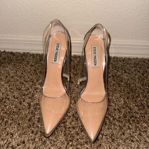 Steve Madden Women’s Clear Pointed Toe Heel